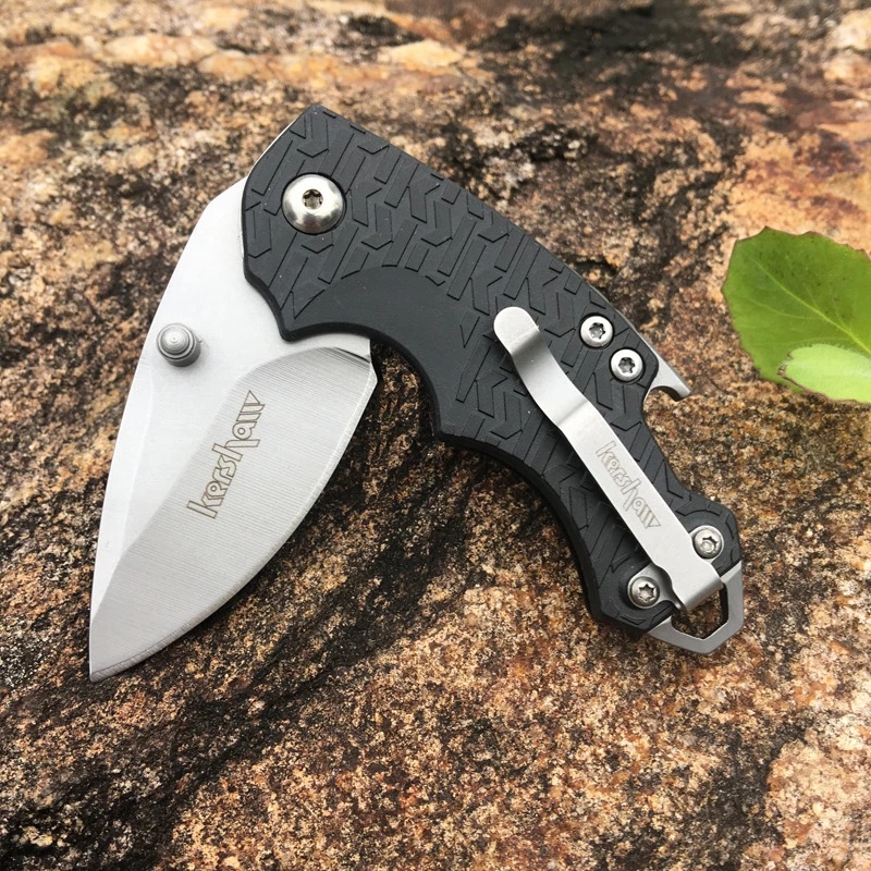 Gấp đa chức năng Mini Keychain EDC Dụng cụ mở chai 3cr13 Tay cầm ABS