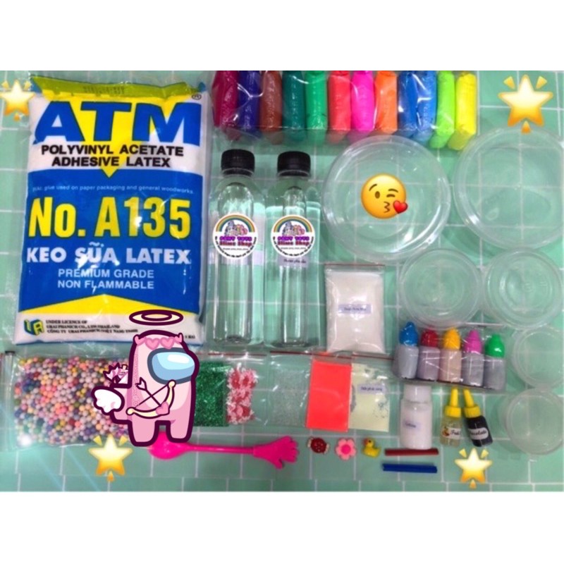 BỘ KIT NGUYÊN LIỆU LÀM ĐẦY ĐỦ CÁC LOẠI SLIME