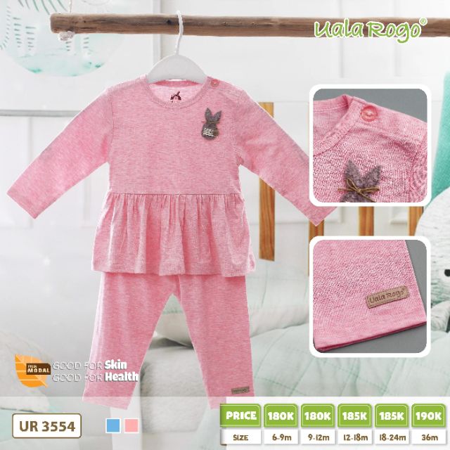 Bộ dài tay cài vai modal uala rogo