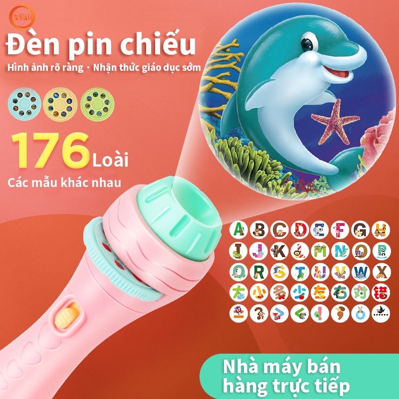 [28 Mẫu] Đèn pin chiếu hình 24 hình, 8 chủ đề cho bé, hình ảnh sắc nét