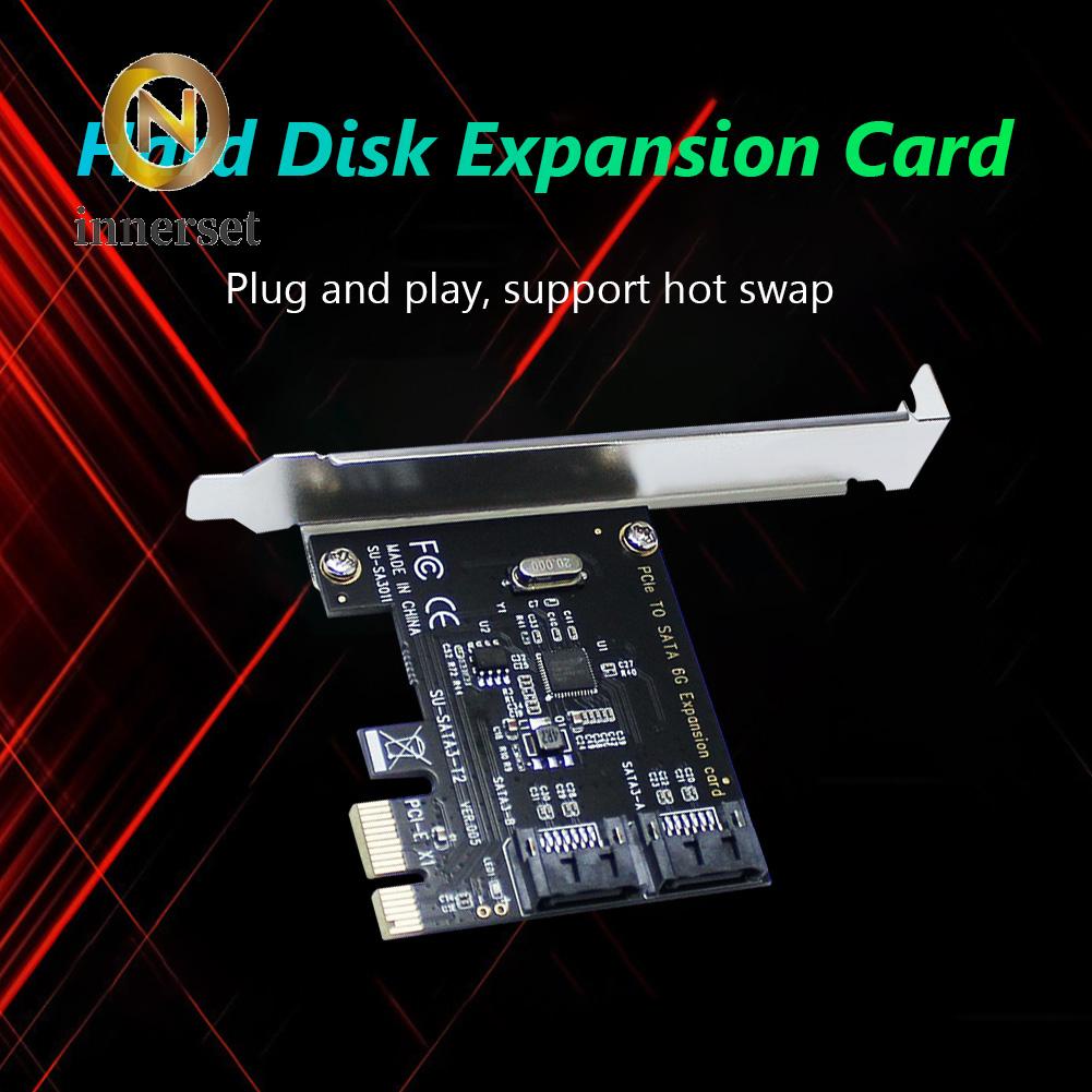 ✡ Game Component 2 Port SATA PCIe Card PCI Express to SATA 3.0 Expansion Controller Adapter