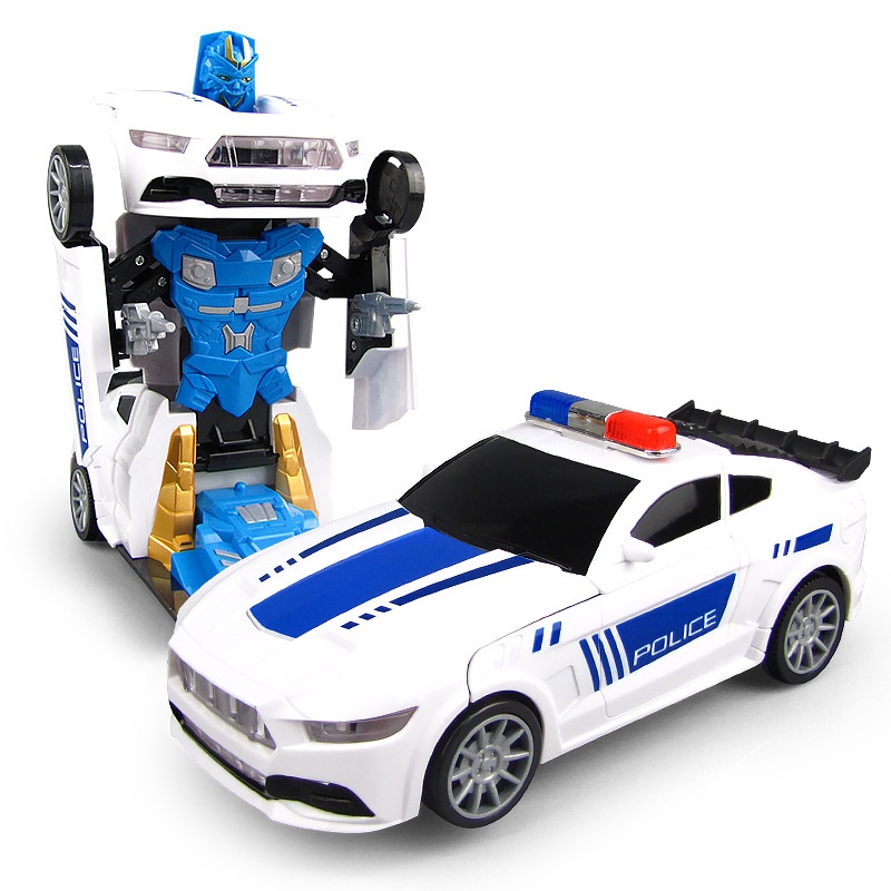 Đồ chơi ô tô cảnh sát biến hình robot EMA