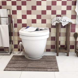 Mua HomeBase HLS thảm lau chân thảm toilet hình chữ U dày chống trượt thấm nước mềm mại bằng Microfiber Thái Lan 50X60CM xám