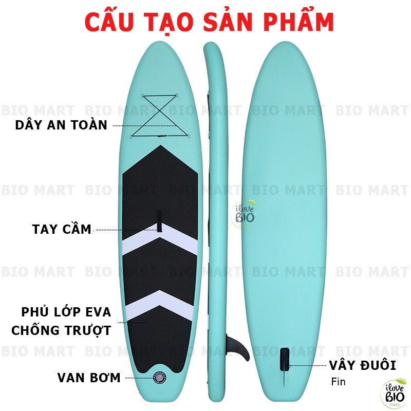 Ván chèo SUP bơm hơi, nhiều mẫu mã, dễ di chuyển, chắc chắn, phù hợp chèo sông, hồ, biển