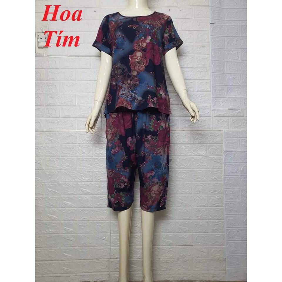COMBO 3/4/5 Bộ Trung Niên Cổ Trơn  Đồ bộ mặc nhà ShopThanhThanh Big Size 0377529486