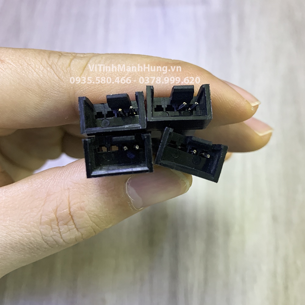 Đầu chuyển Molex ATA 12V sang 4 đầu Fan 3/4 pin PWM, đầu nhựa JMT, dây điện chuẩn 24awg, dài 20cm.