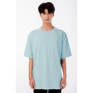 5THEWAY® /two tones/ BIG LOGO NEW TEE™ in WINTER SKY aka Áo Thun Xanh Dương Tay Ngắn