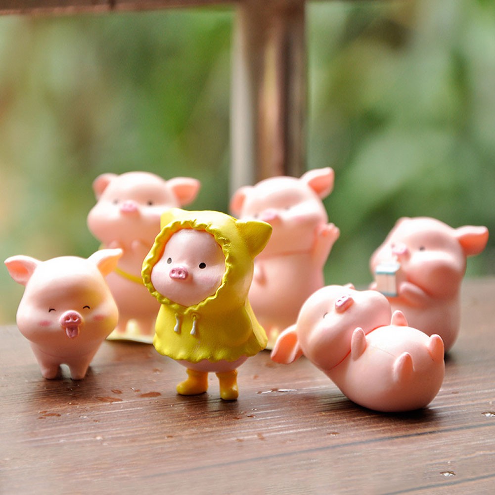 HW Mô Hình Heo Mini Xinh Xắn Dùng Để Trang Trí