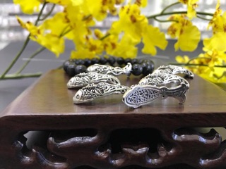 Charm cá chép bạc Thái S925 xâu vòng phong thủy-Minh Tâm Jewelry