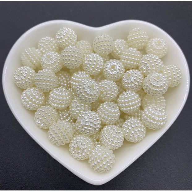 Ngọc trai giả kích thước 10mm 12mm 14mm 20mm dùng làm trang sức thủ công