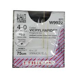 Chỉ phẫu thuật tiêu nhanh vicryl 4/0 rapit,hộp 12 sợi