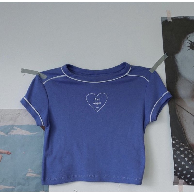 [Mã FAMALLT5 giảm 15% đơn 150k] American Pie - Áo croptop Bad Angel