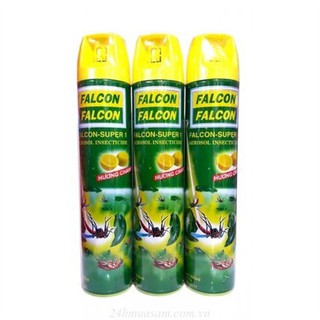 Bộ ba chai xịt muỗi Falcon 600ml.