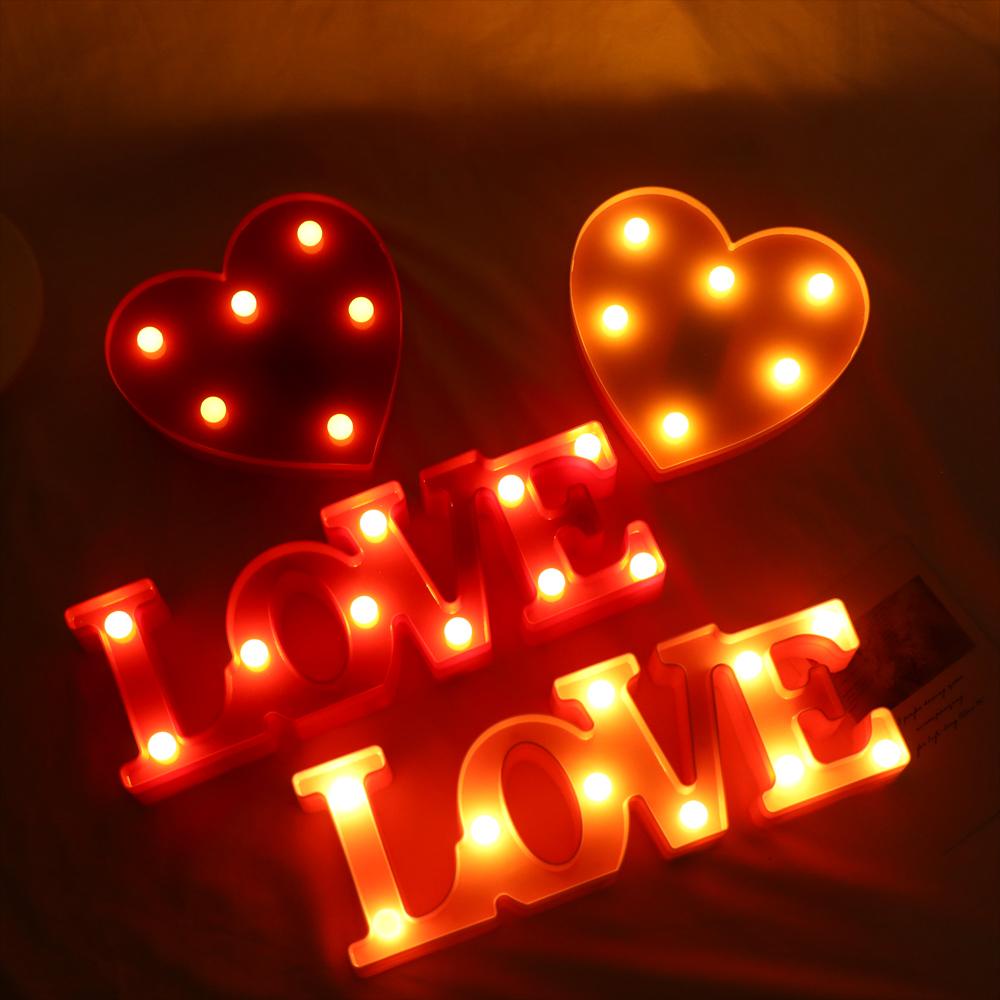 Đèn LED Hình Trái Tim 3D Trang Trí Tiệc Cưới