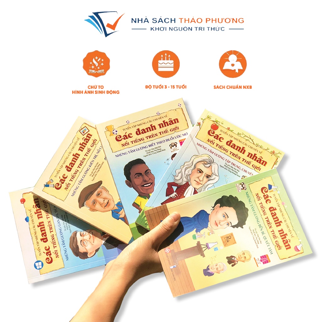 Sách - Tuyển tập những câu chuyện về các danh nhân nổi tiếng trên thế giới (bộ 5 quyển) – Quyển lẻ tùy chọn
