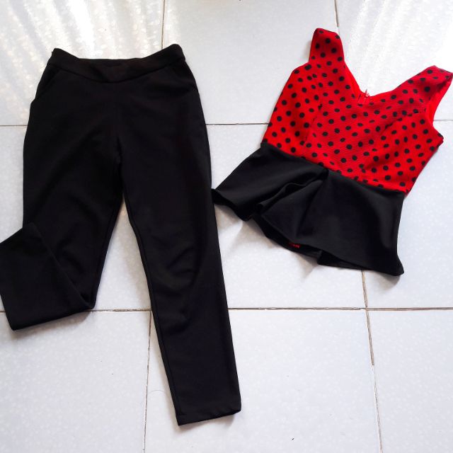 SET ÁO BI CỔ TIM XÒE + QUẦN DÀI
