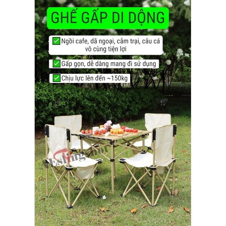 Ghế gấp gọn, Ghế Xếp Câu Cá Hạ gấp gọn mini bỏ túi dễ dàng mang đi du lịch, dã ngoại, câu cá và cắm trại [GCC1]