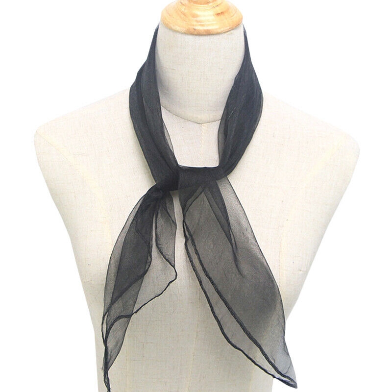 Khăn Choàng Vuông Màu Trơn Phong Cách Retro