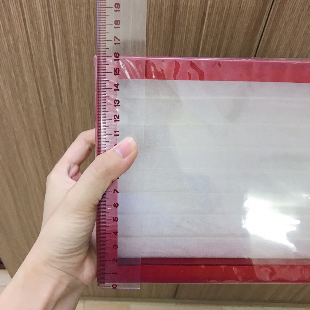 Mộc - hộp nhung trưng bày nhẫn nắp kính màu đỏ màu đen màu trắng size 23,5 x 16 x 4cm