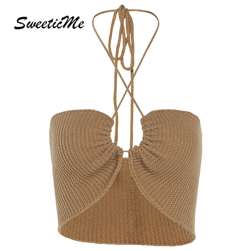 Áo Hai Dây Dệt Kim Mỏng Hở Lưng Xu Hướng Mới Thời Trang Cho Nữ | BigBuy360 - bigbuy360.vn