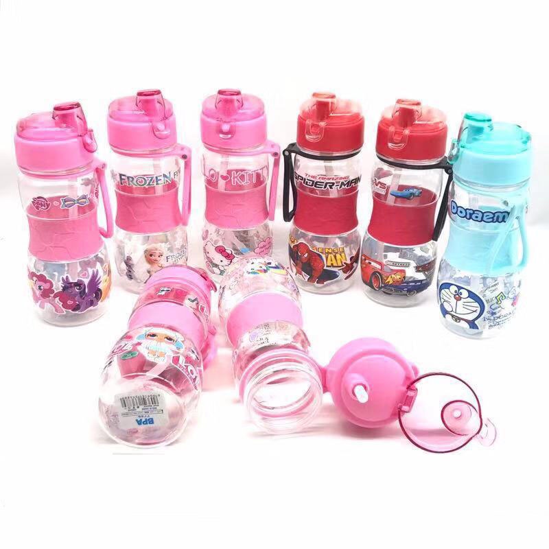 Bình Nước 400ML In Hình Hoạt Hình Dễ Thương