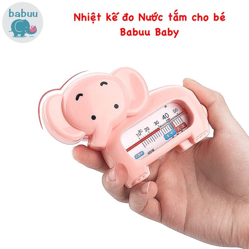 Nhiệt kế đo nước tắm babuu baby hình voi con đồ chơi ngộ nghĩnh cho bé