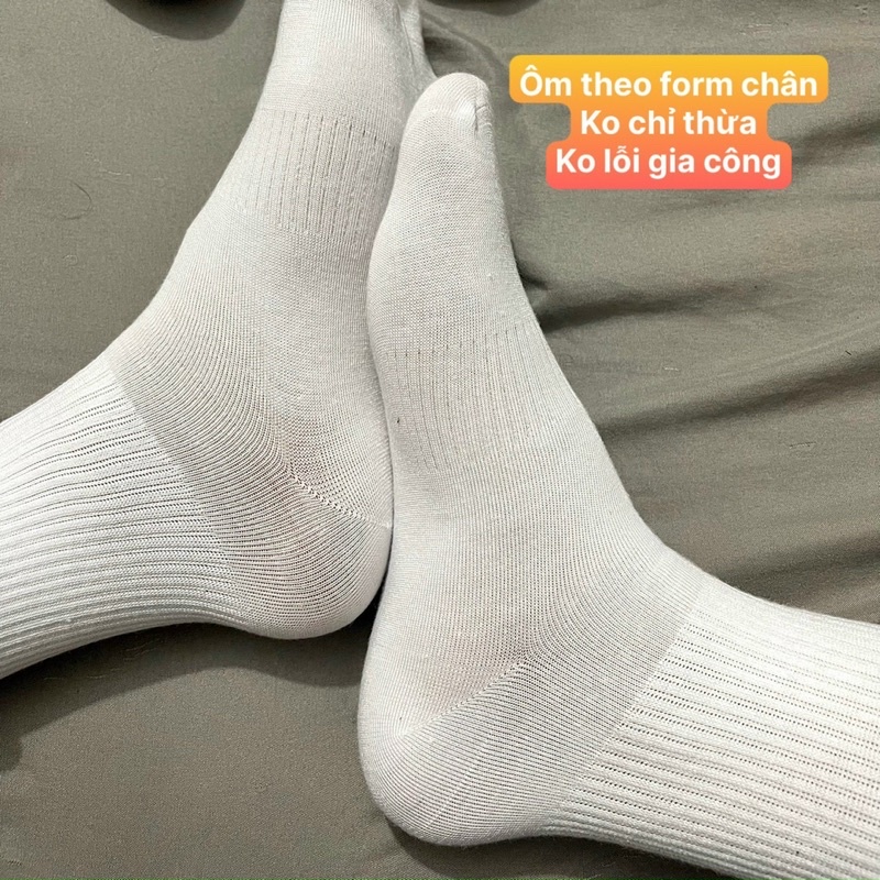Tất Thể Thao Unisex Nam Nữ Sợi Dệt Kim Kháng Khuẩn Cao Cấp Co Dãn và Đàn Hồi