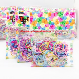 Túi 50 dây chun buộc tóc đáng yêu cho bé
