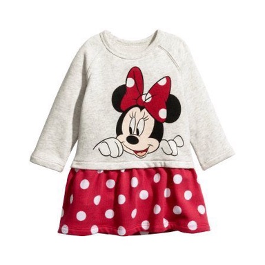 Váy nỉ Mickey HM xuất dư chất mềm cực đẹp cho bé gái
