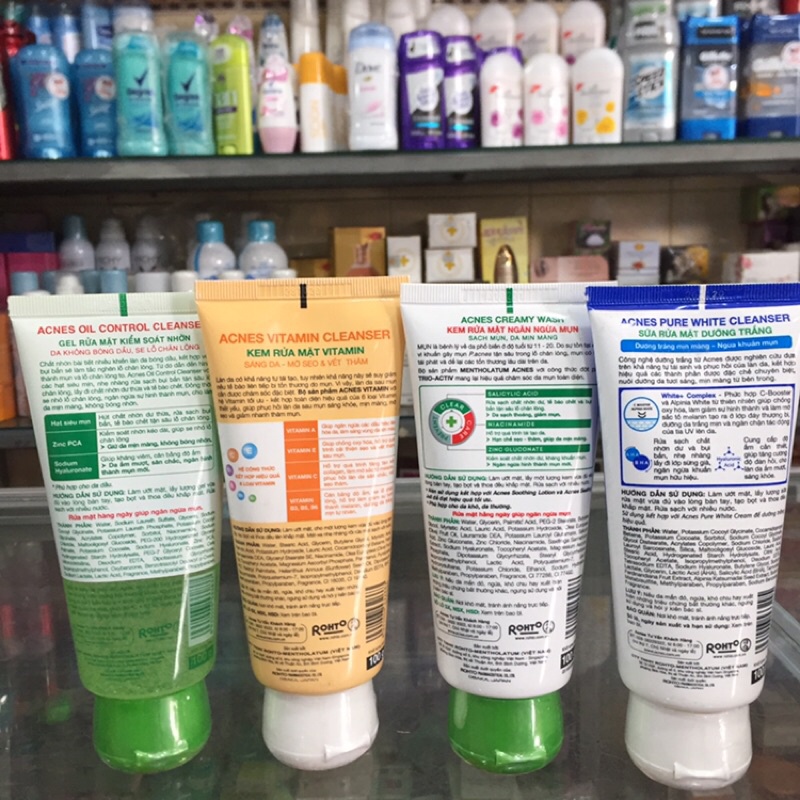 Sữa Rửa Mặt Vitamin Acnes Sáng Da Mờ Sẹo, sạch nhờn 100g