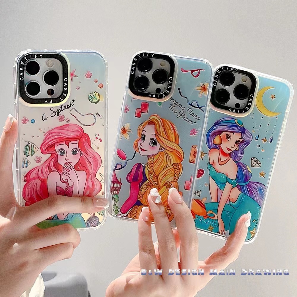 Ốp Điện Thoại Cứng Acrylic Chống Sốc Hình Công Chúa Dễ Thương Cho iPhone 14 13 12 11 Pro MAX IX XS MAX XR