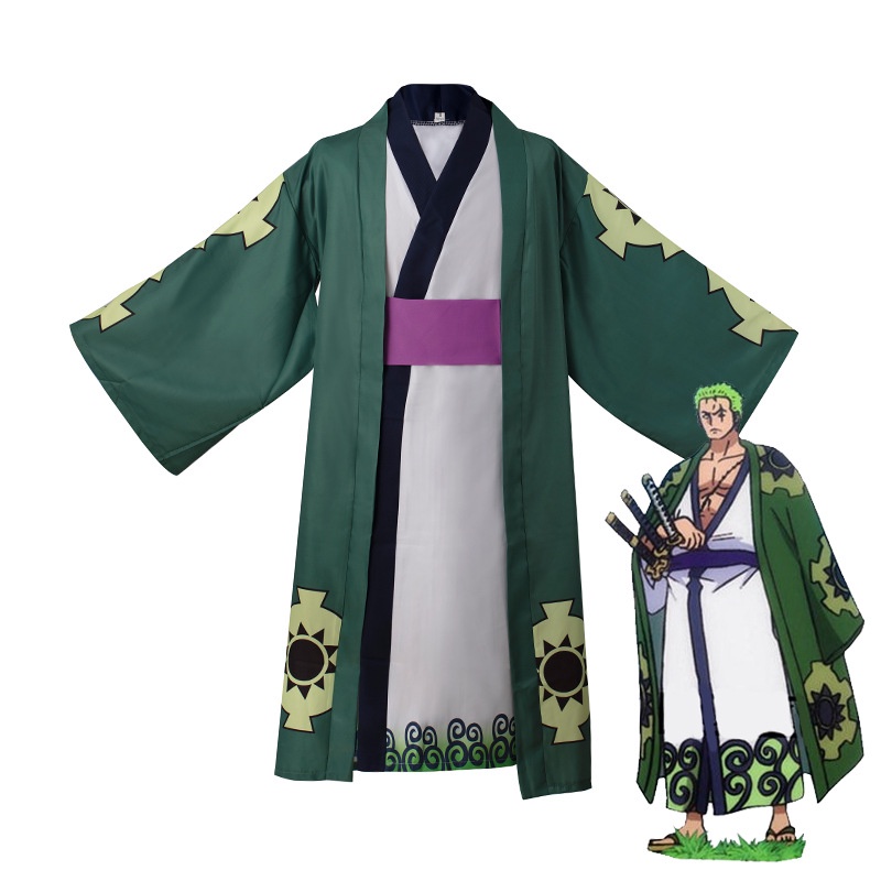 Trang Phục Kimono Hóa Trang Nhân Vật Zoro Juro Yukata Trong Phim Hoạt Hình One Piece