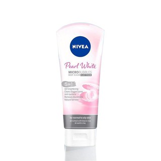 Sữa rửa mặt đất sét trắng da ngọc trai Nivea 5 in1 Pearl White Deep Clean Clay Foam 100gr