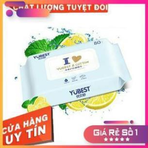 [HOT]Khăn Giấy Ướt YUBEST nội địa Trung 80 tờ Chăm Sóc Toàn Diện Cho Bé Và Gia Đình