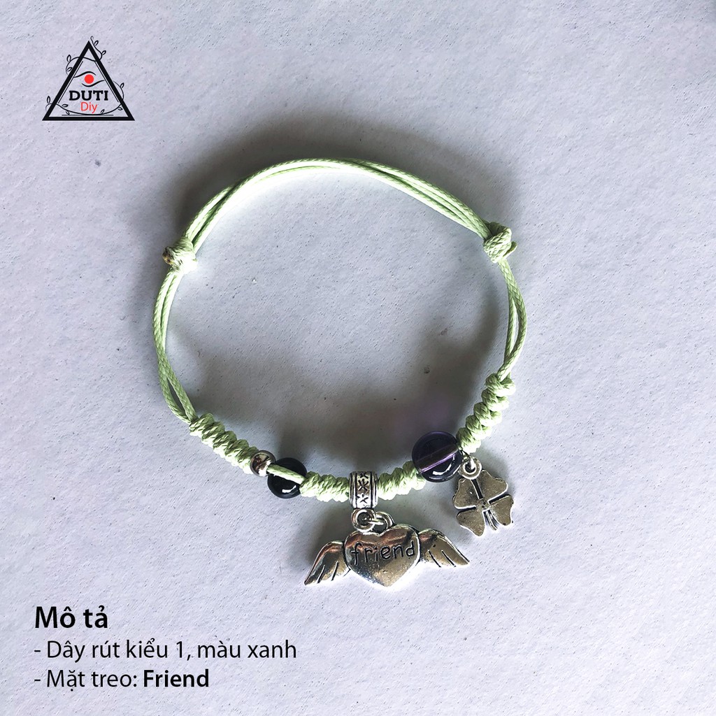 Vòng tay Tình bạn FRIENDS cặp nhóm DutiOS Dây Rút Xinh Xắn - VRF001 [inbox để làm theo yêu cầu]