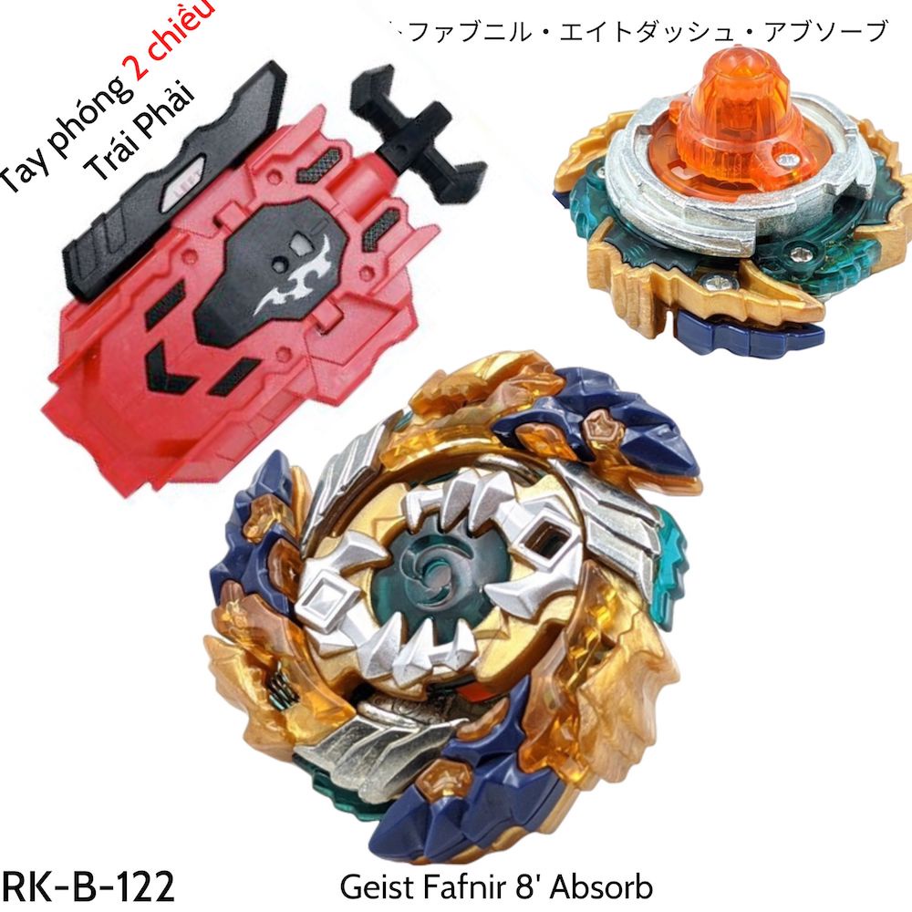 Con quay BeyBlade - Con quay Geist Fafnir,Cho-Z Achilles, Drain Fafnir 8 Nothing,