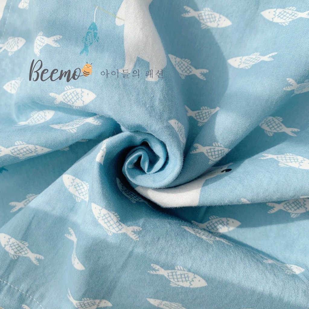 Bộ cộc tay hoạ tiết cá tính, set ba lỗ unisex Beemo cá tính cho bé