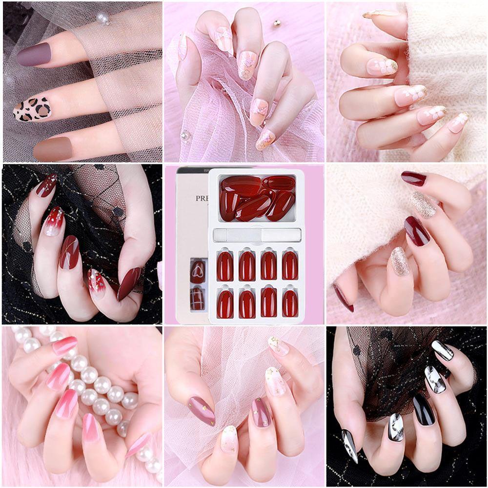 Set 24 Móng Tay Giả Bằng Acrylic Có Thể Tháo Rời