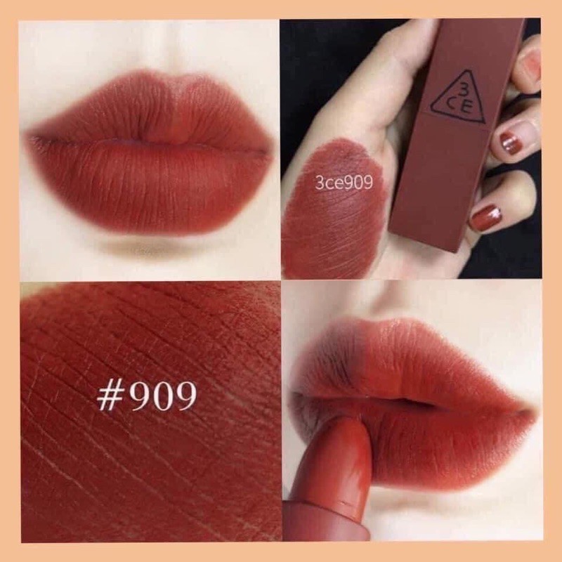 Son thỏi 3CE Mood Recipe Matte Lip Color màu 909 - Smoked Rose