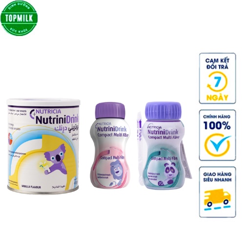 [ Giá dùng thử ] Sữa bột Nutricia Nutrinidrink vị vani, trung tính giúp trẻ cải thiện cân nặng sau 28 ngày dùng