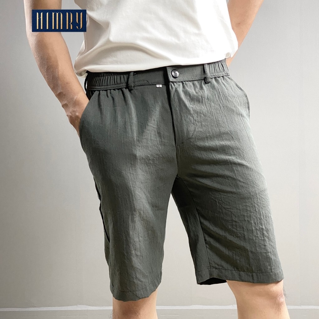 Quần short đũi nam,quần đùi ngắn nam lững ống rộng đen đẹp cạp chun, lưng thun HIMRY | BigBuy360 - bigbuy360.vn