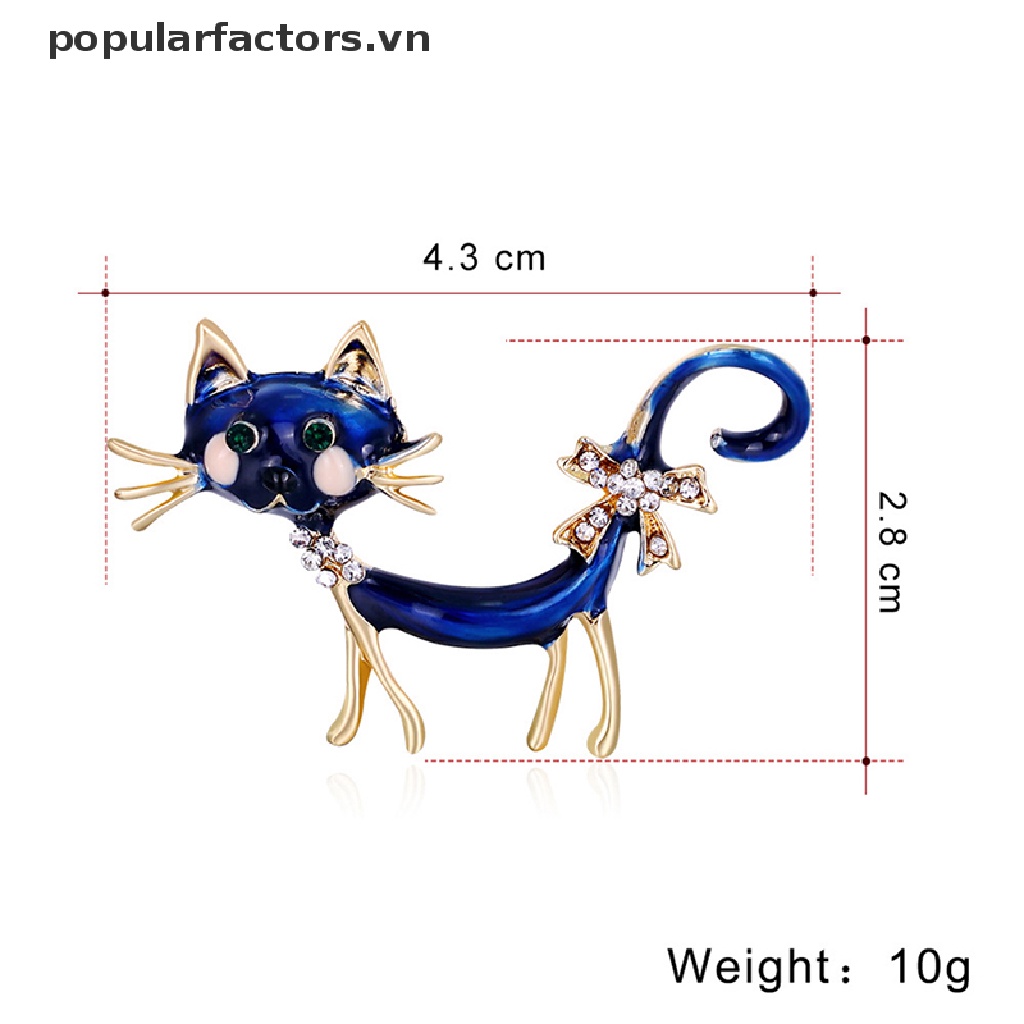 Ghim Cài Áo Hình Mèo Xanh Dương Cá Tính Cho Nữ