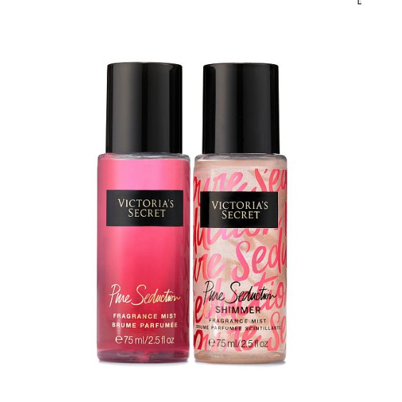 Bộ quà tặng 2x75ml Victoria's Secret Pure Seduction Mini Fragrance Mist Gift Set (Mỹ)