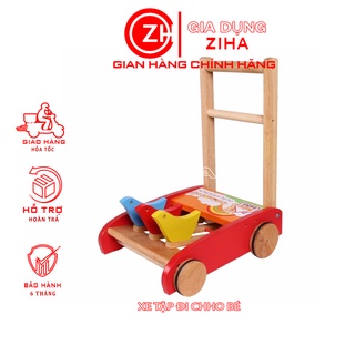 Xe tập đi bằng gỗ 3 con gà cao cấp cho bé yêu