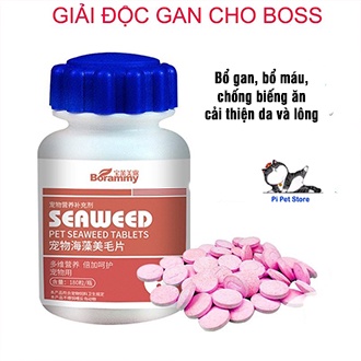 Viên giải độc gan, đẹp lông cho chó mèo Borammy 180 viên