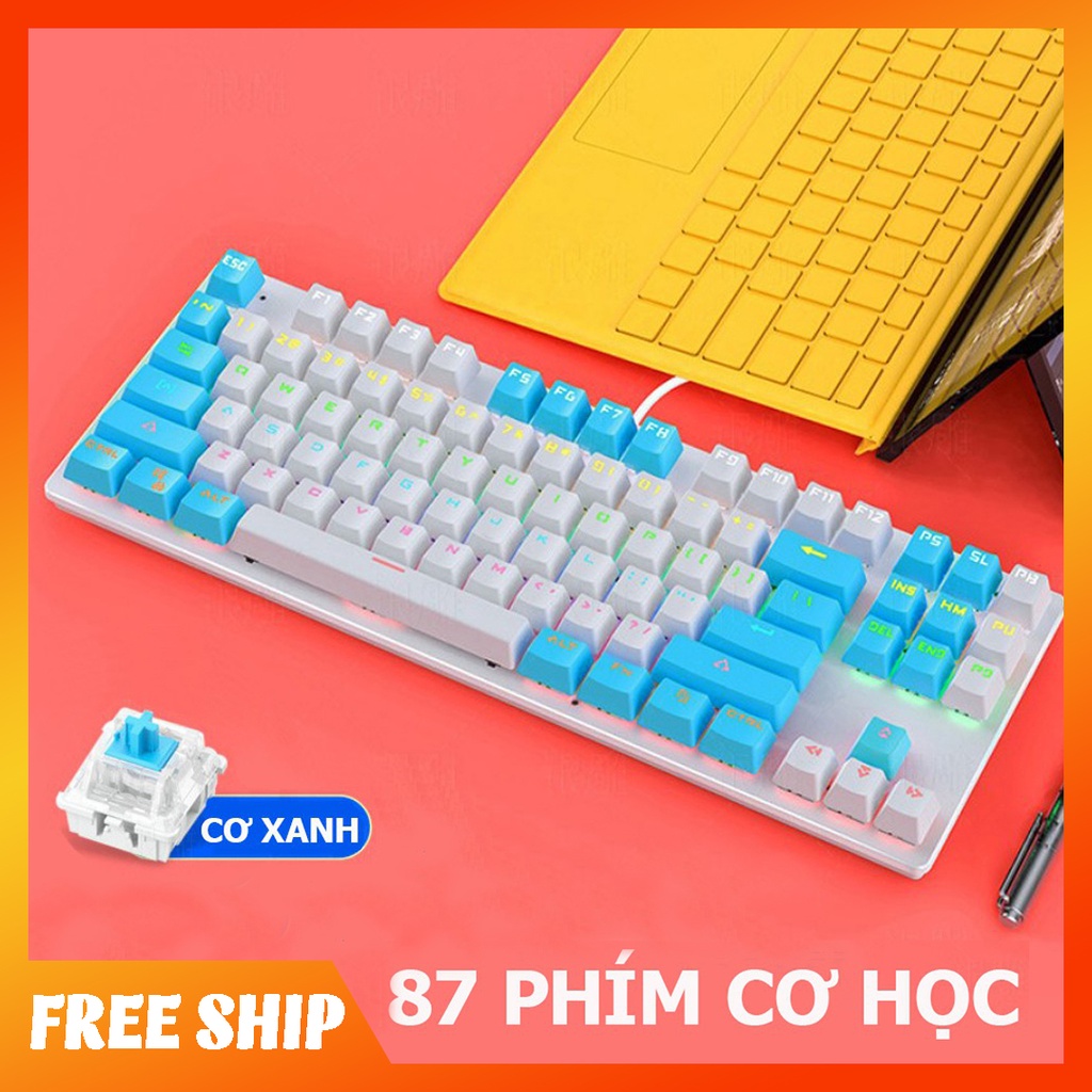 Bàn phím cơ Gaming Crack K400 gõ siêu thích, 87 phím cơ, 9 chế độ đèn LED khác nhau