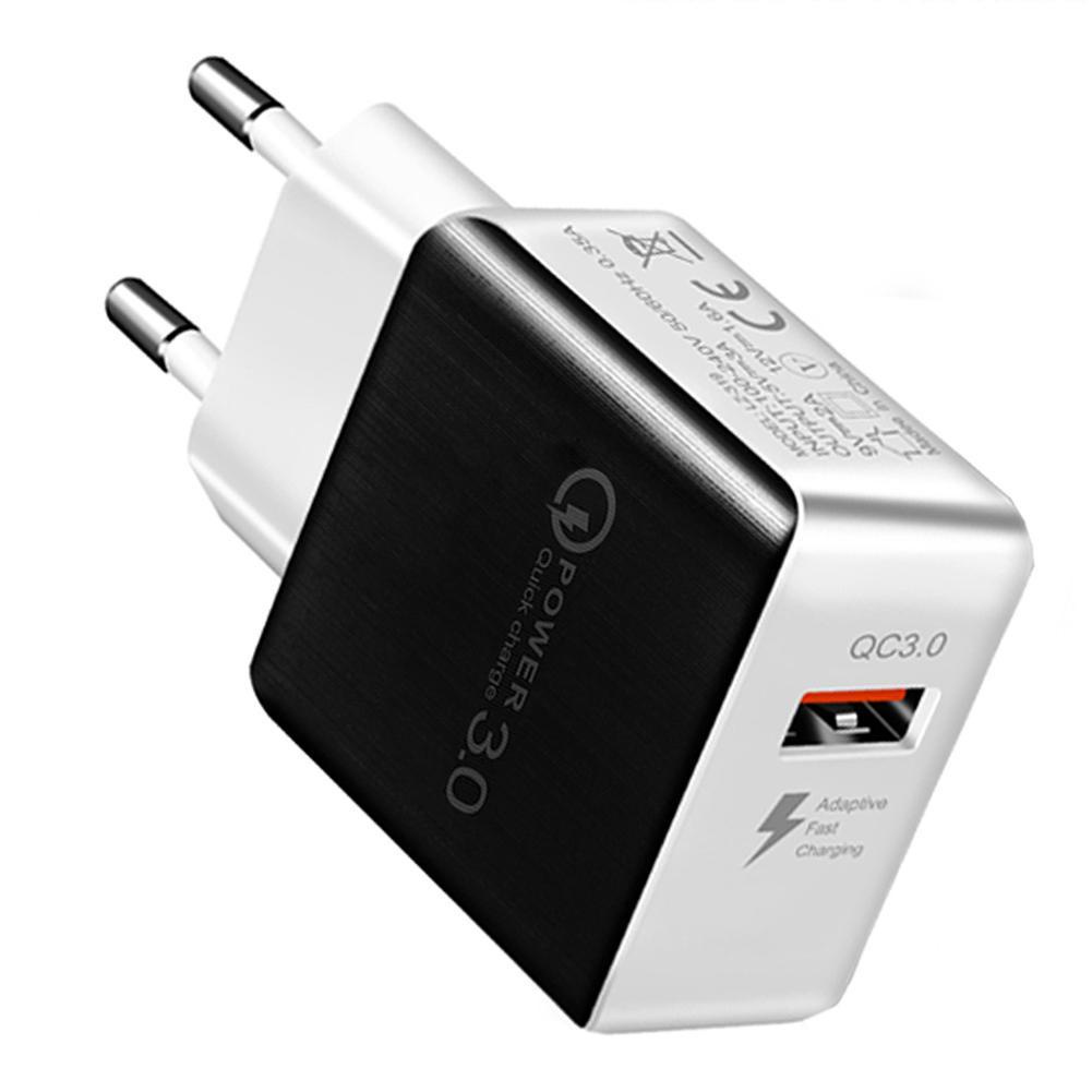 Củ Sạc Nhanh Qc 5V9V12V 3.0 Cổng Usb 3.0 W6O5 Hình Vuông Phong Cách Âu Mỹ