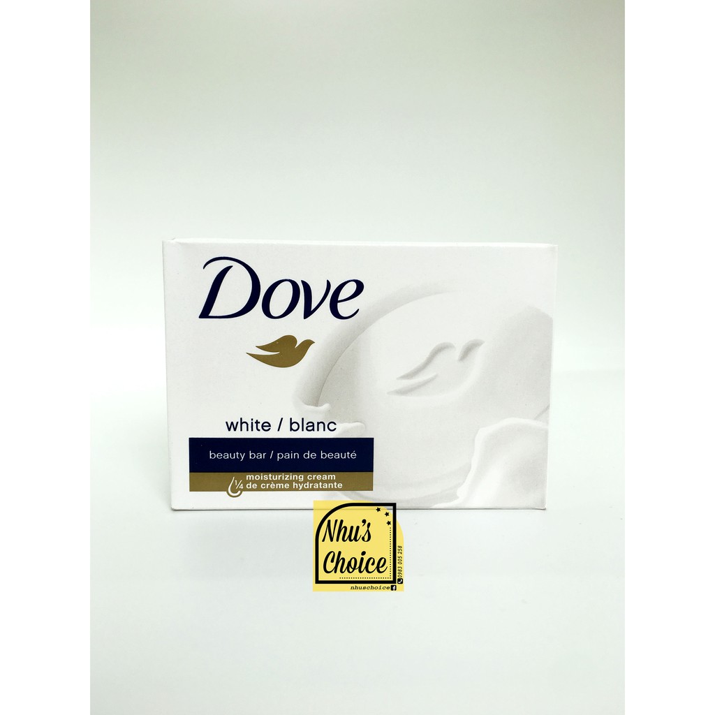 2 cục Xà bông tắm Dove Beauty Bar White/ Blanc