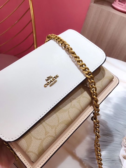 🛑TÚI COACH DA TRƠN PHỐI CANVAS 90645 - NEW 2020
