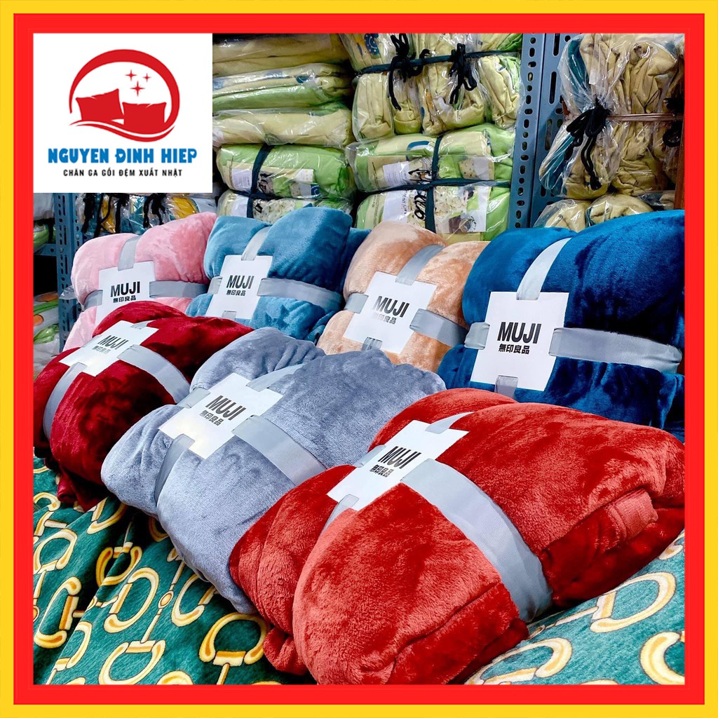 Chăn Muji 💖FREESHIP💖Mền Lông Tuyết Muji Xuất Nhật kích thước 2mx2m3